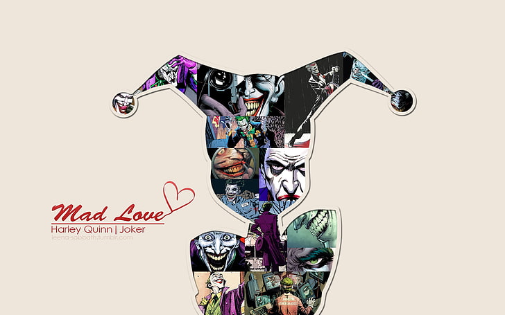 Harley Quinn Mad Love wallpaper, Love, Joker, Harley Quinn, DC Comics, HD wallpaper