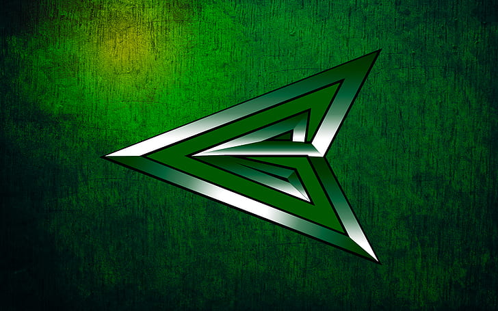 Green Arrow DC Green Logo HD, cartoon/comic, green, logo, dc, arrow, HD wallpaper