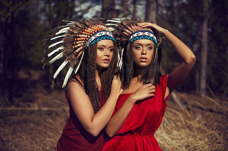 Abbigliamento per nativi americani, donne, Sfondo HD