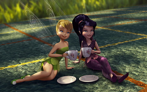Tinkerbell, Disney, Cartoon, niedlich, fliegen, HD-Hintergrundbild HD wallpaper
