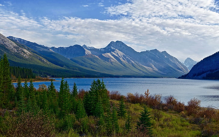 гора, фоны озера, горный пейзаж, скачать 3840x2400 гора, HD обои