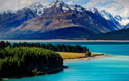 Lake Tekapo Neuseeland, Lake Tekapo, Landschaft, See, HD-Hintergrundbild HD wallpaper