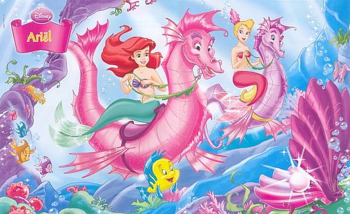 Ariel, Disney Prenses Ariel dijital duvar kağıdı, Çizgi film, Eski Disney, Disney, Disney prensesi, Ariel, HD masaüstü duvar kağıdı HD wallpaper