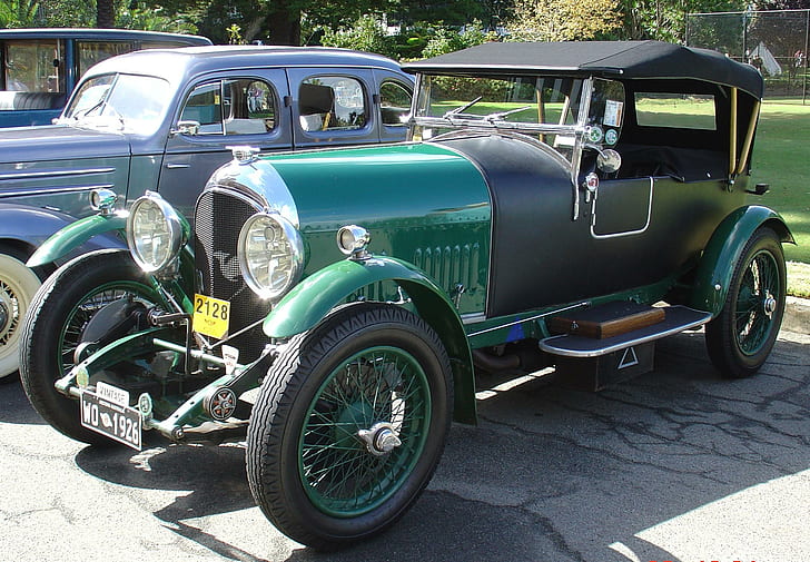 Antique 1926 Bentley, bentley, antique, green, cars, HD wallpaper