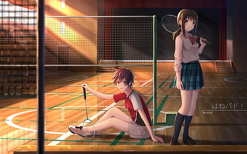 HANEBADO !, Anime Mädchen, Hanesaki Ayano, Aragaki Nagisa, HD-Hintergrundbild HD wallpaper