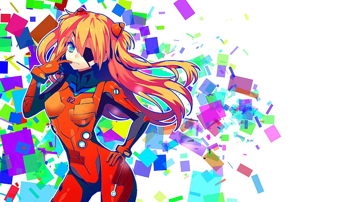 orange haired kvinnlig anime karaktär illustration, Asuka Langley Soryu, Neon Genesis Evangelion, Asuka Langley Shikinami, HD tapet