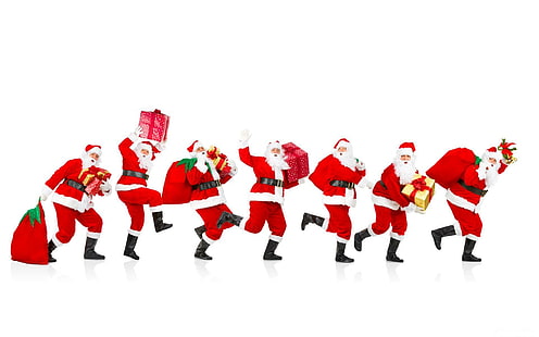 new year, christmas, santa claus, gifts, holiday, greetings, new year, christmas, santa claus, gifts, holiday, greetings, HD wallpaper HD wallpaper