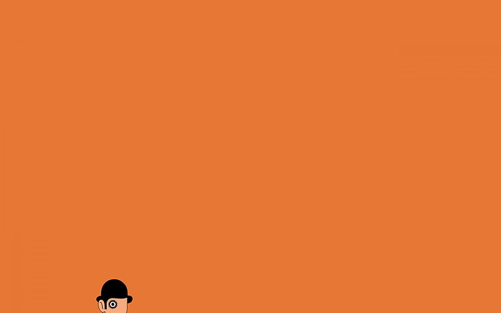 ภาพหน้าจอกระดาษสีขาวและสีเหลือง A Clockwork Orange ความเรียบง่าย, วอลล์เปเปอร์ HD