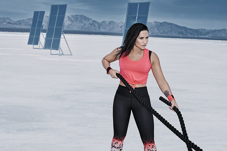 Demi Lovato, Training, 5K, Fotoshooting, HD-Hintergrundbild