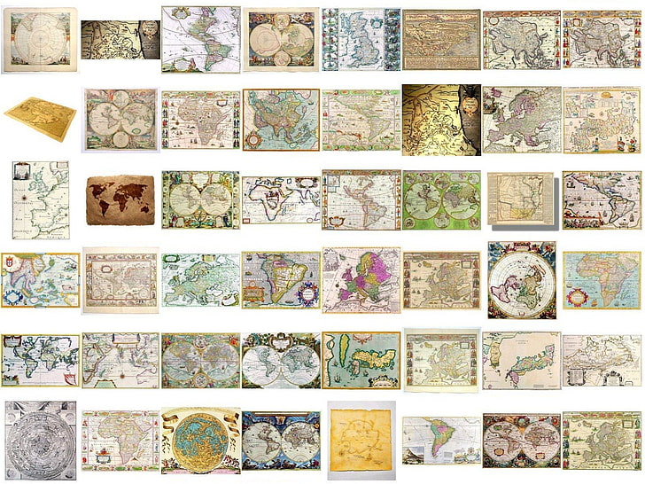 çeşitli haritalar illüstrasyon, harita, HD masaüstü duvar kağıdı