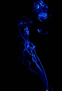 fumo, blu, sudario, grumo, buio, fumo colorato, Sfondo HD HD wallpaper