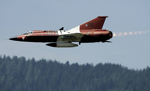 воздуха, самолеты, Draken, истребитель, силы, реактивные, военные, Saab, шведский, HD обои HD wallpaper