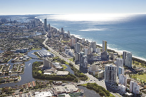 Australia, Gold Coast, pejzaż miejski, australijski, Tapety HD HD wallpaper
