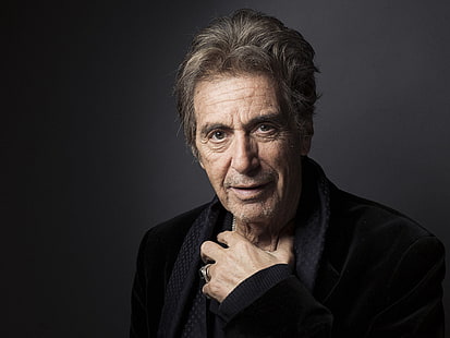 men's black and white striped polo shirt, Al Pacino, actor, HD wallpaper HD wallpaper