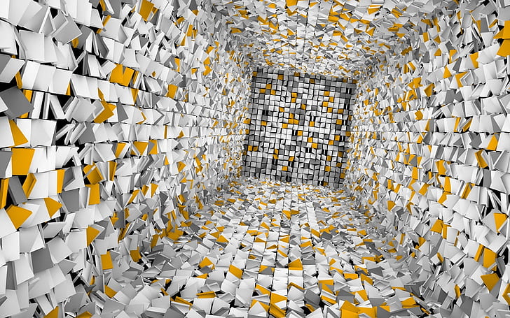 Lost in the abstract 3D room, Lost, Abstract, 3D, Room, HD wallpaper