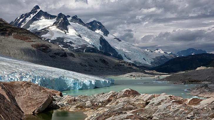 Fyles Buzulu, Britanya Kolumbiyası, Dağlar, HD masaüstü duvar kağıdı