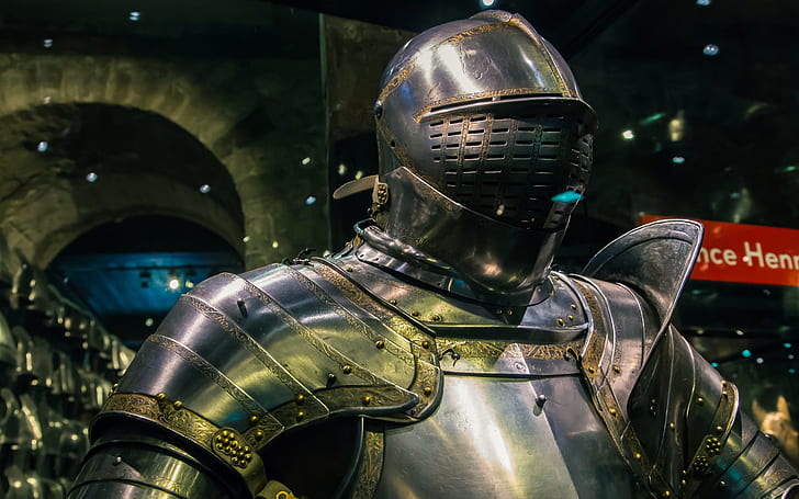 Metal armor, knight, Metal, Armor, Knight, HD wallpaper