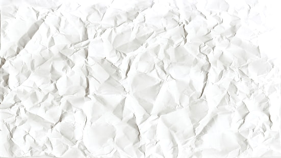 zmięty papier biały, biały, arkusz, papier, tło, tekstura, Tapety HD HD wallpaper