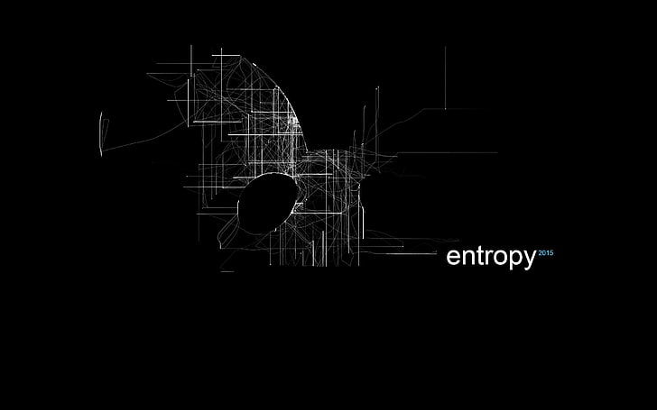 Obra de entropía, deadmau5, negro, oscuro, abstracto, arte digital, tipografía, minimalismo, Fondo de pantalla HD