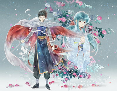 Anime, Yu Yu Hakusho, Hiei (Yu Yu Hakusho), Yukina (Yu Yu Hakusho), HD wallpaper HD wallpaper