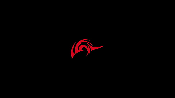 gra w zgadywanie logo, czarne, proste tło, Fate / Stay Night, minimalizm, czerwony, Tapety HD