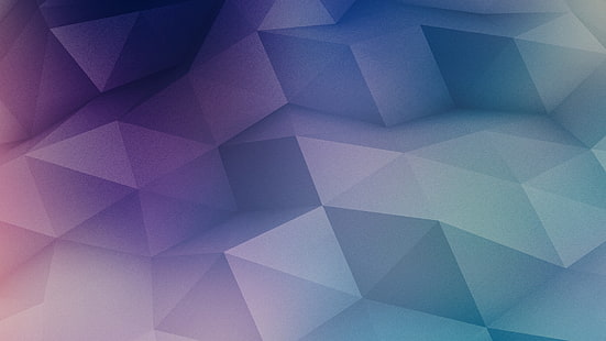 blue and grey abstract painting, blue, purple, and green wallpaper, low poly, geometry, abstract, violet, blue, purple, texture, digital art, HD wallpaper HD wallpaper