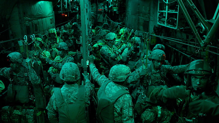 عسكري ، جندي ، جيش الولايات المتحدة ، مظلات ، 173 محمول جوا، خلفية HD