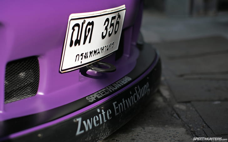 Porsche Rauh-Welt Toe Hook Macro Purple HD, автомобили, макро, лилаво, porsche, welt, rauh, кука, пръст, HD тапет