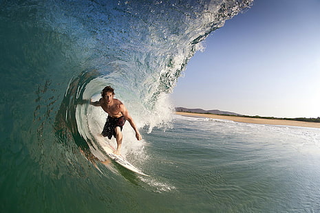sport, fale, surfing, mężczyźni, Tapety HD HD wallpaper