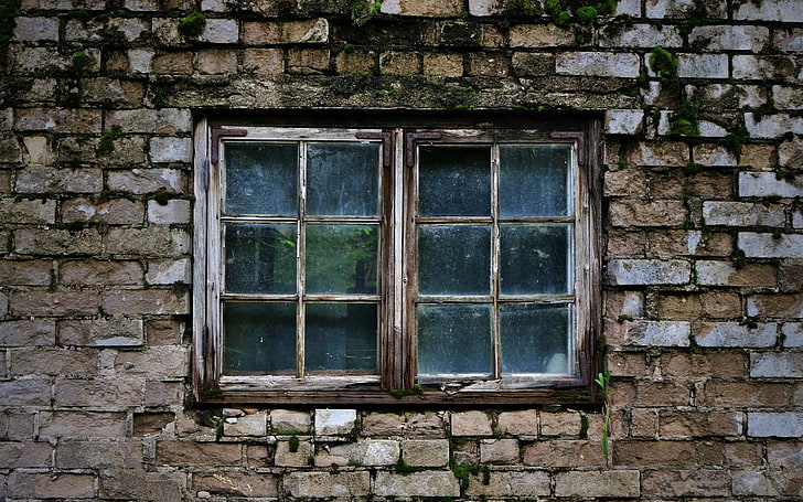 창, 벽, 오래 된, 벽돌, HD 배경 화면