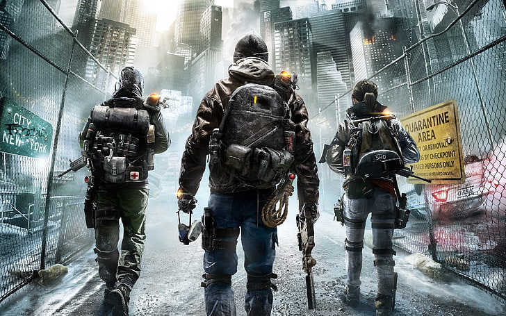 ransel hitam pria, Tom Clancy's The Division, Ubisoft, video game, Tom Clancy's, Wallpaper HD