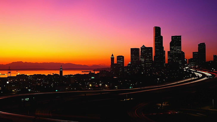 horizon de la ville, ville, paysage urbain, Seattle, Fond d'écran HD