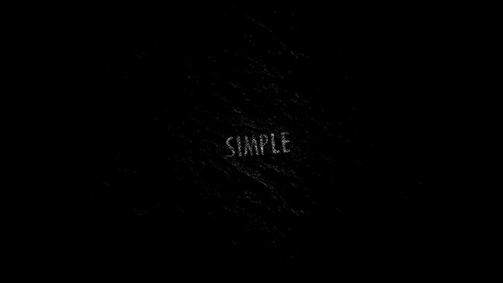 simple, oscuro, tipografía, minimalismo, Fondo de pantalla HD
