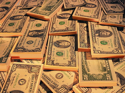 Lot de billets en dollars américains, argent, dollars, dolar, Fond d'écran HD HD wallpaper
