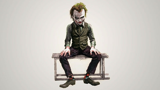 Joker, Heath Ledger, Batman, The Dark Knight, Sfondo HD HD wallpaper