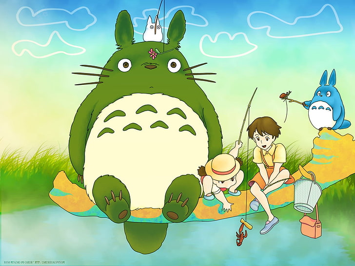 Mein Nachbar Totoro Vektorgrafik, Film, Mein Nachbar Totoro, Mei Kusakabe, Mini Totoro (Mein Nachbar Totoro), Satsuki Kusakabe, Totoro (Mein Nachbar Totoro), HD-Hintergrundbild