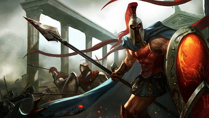 League of Legends, warrior, Pantheon (League of Legends), Wallpaper HD