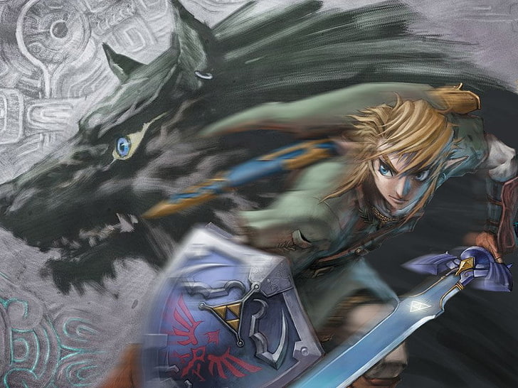 The Legend of Zelda Link digital wallpaper, Zelda, The Legend Of Zelda: Twilight Princess, Link, Wolf Link, HD wallpaper