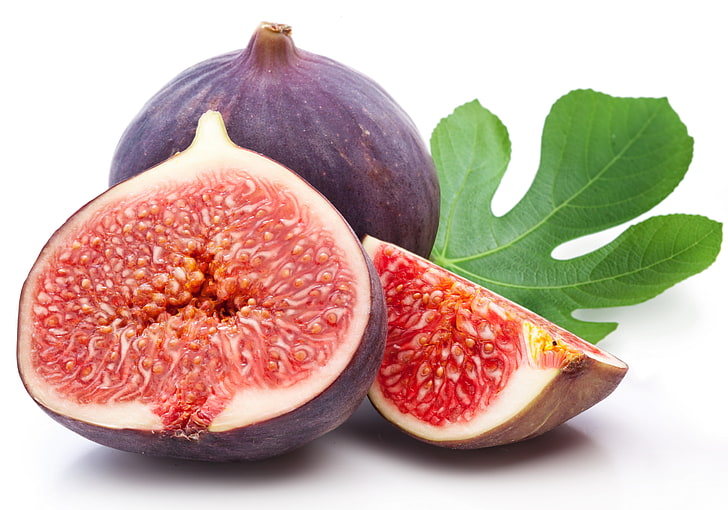 red pomegranate, figs, fruit, ripe, HD wallpaper