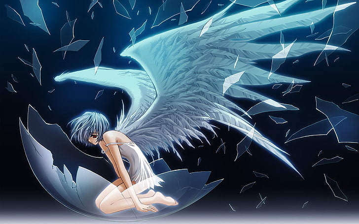 Eier, Engel, Anime Mädchen, Flügel, Anime, HD-Hintergrundbild
