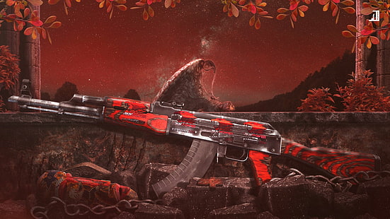 Counter-Strike, Counter-Strike: Global Offensive, AK-47, Arma, Sfondo HD HD wallpaper