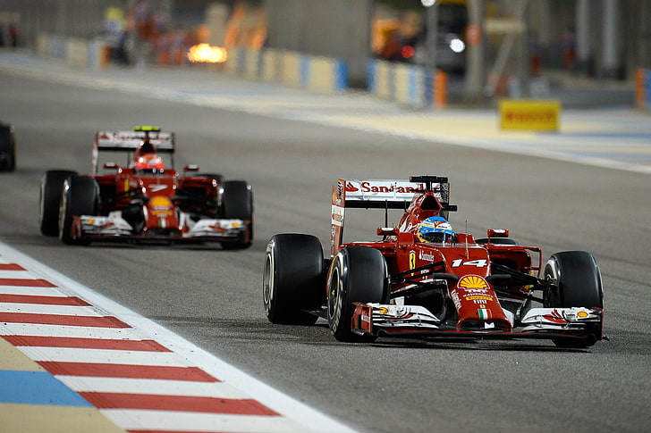 페라리 F14 T, 페라리 바레인 F1 GP_2014 테스트, 자동차, HD 배경 화면