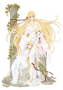 Monogatari Series, anime girls, Oshino Shinobu, white dress, HD wallpaper HD wallpaper
