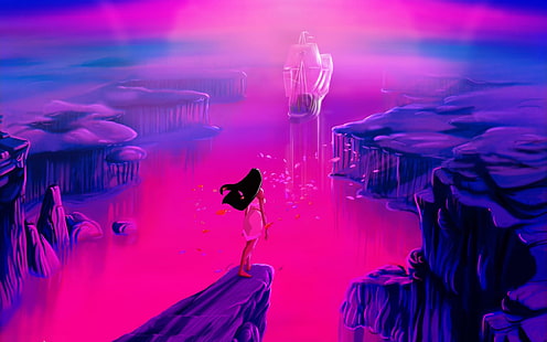 Pocahontas, princesa, disney, pocahontas, desenho animado, walt-disney, HD papel de parede HD wallpaper