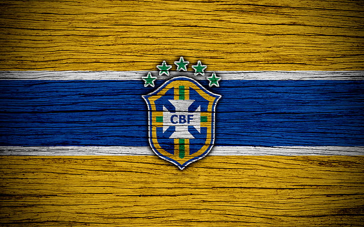 Футбол, сборная Бразилии по футболу, эмблема, логотип Бразилии, HD обои