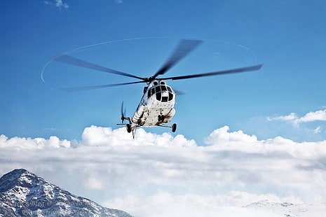 white rescue helicopter, helicopter, Mi-8, Miles, Mi-17, Mil, HD wallpaper HD wallpaper