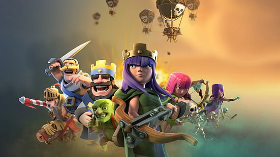 Clash of Clans Spielanwendung digitale Tapete, Spiele, Supercell, Clash Royale, HD-Hintergrundbild HD wallpaper