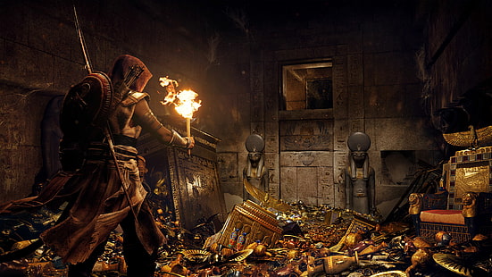 Assassin's Creed: Origins, Assassin's Creed, Ubisoft, video games, HD wallpaper HD wallpaper