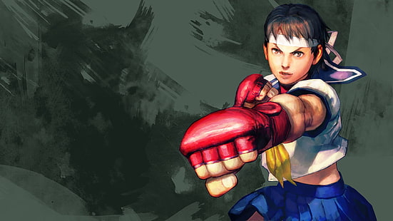 sakura street fighter iv 1920x1080 Videospel Street Fighter HD Art, Sakura, Street Fighter IV, HD tapet HD wallpaper