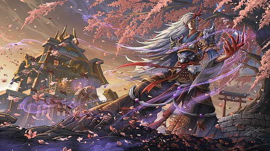 Fantasy, Oriental, Onmyoji, Warrior, Tapety HD HD wallpaper